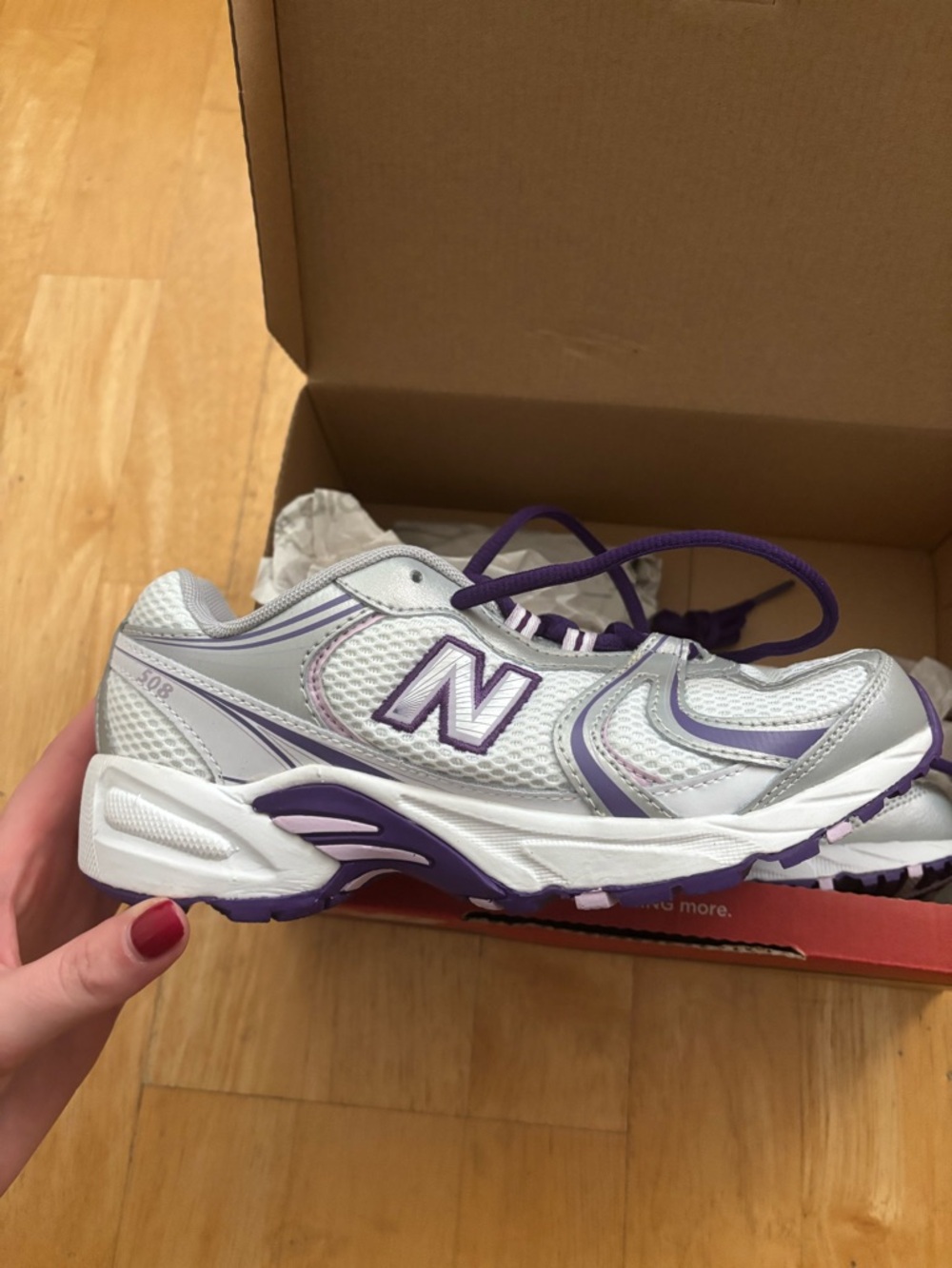 RARE! Vintage Kids New Balance 508 White and Purple Walking Sneakers